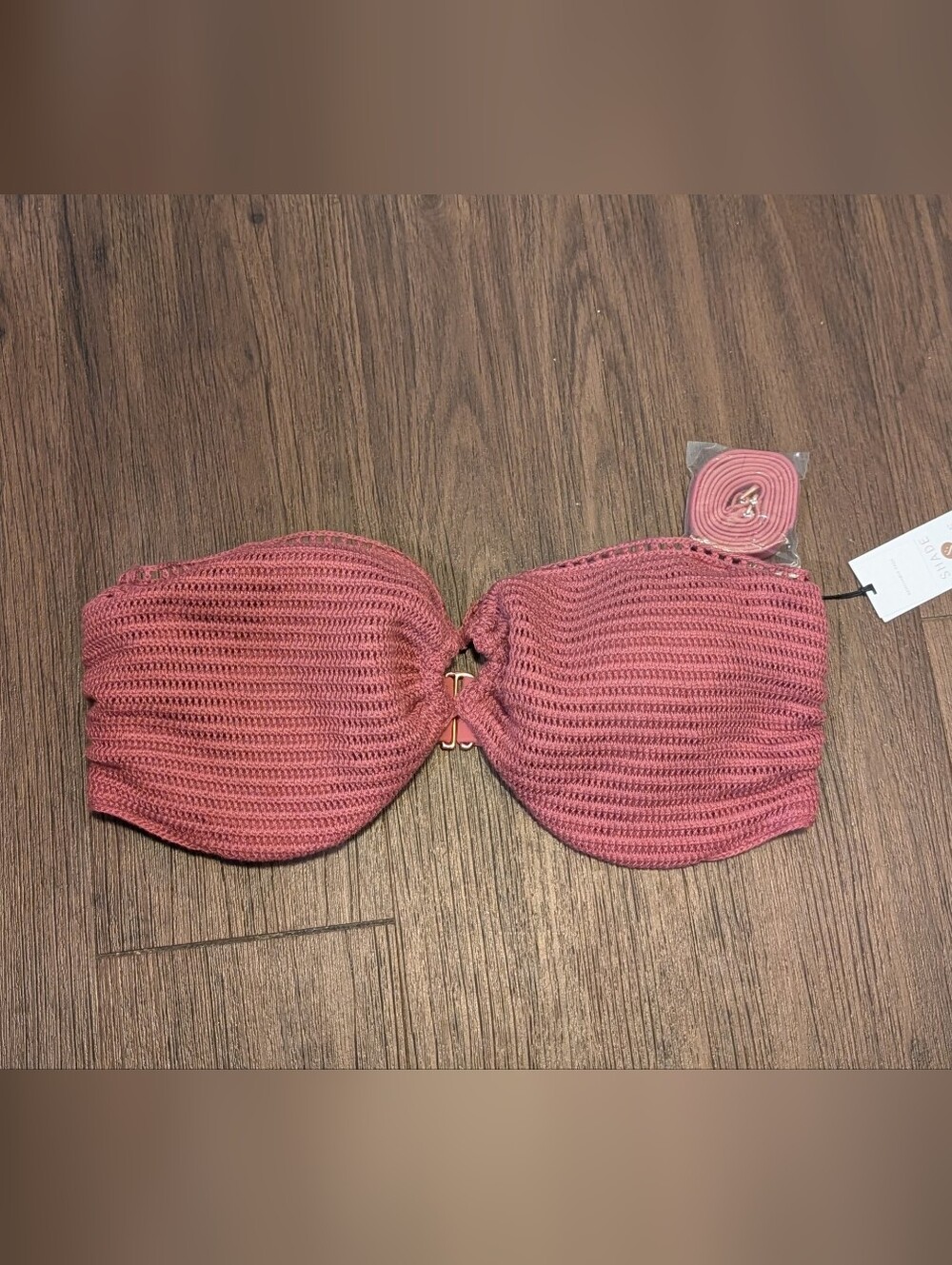 Mauve Rose Crochet Shade & Shore Bikini Bra